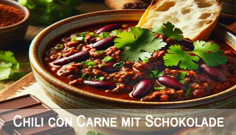 Chili con Carne mit dunkler Schokolade