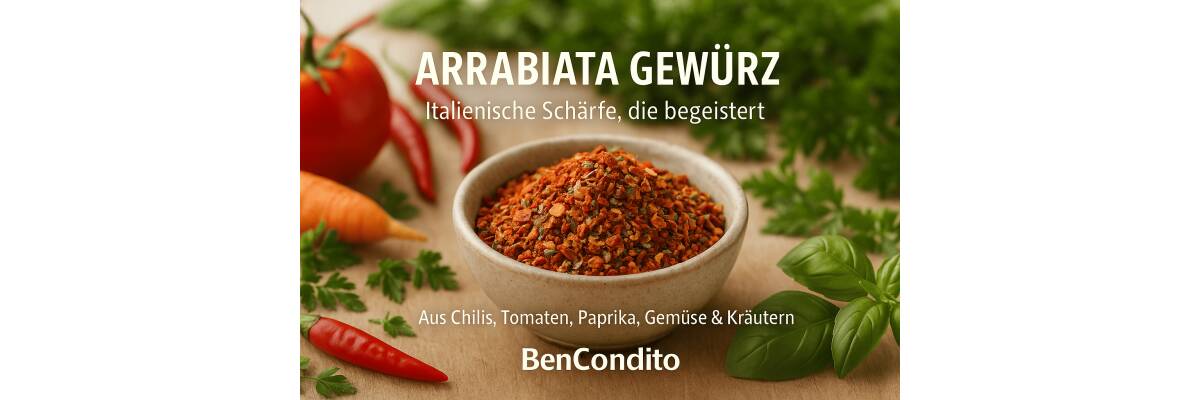 Arrabiata Gewürz – Italienische Schärfe, die begeistert - Arrabiata Gewürz – Feurige Würze für Genießer I BenCondito