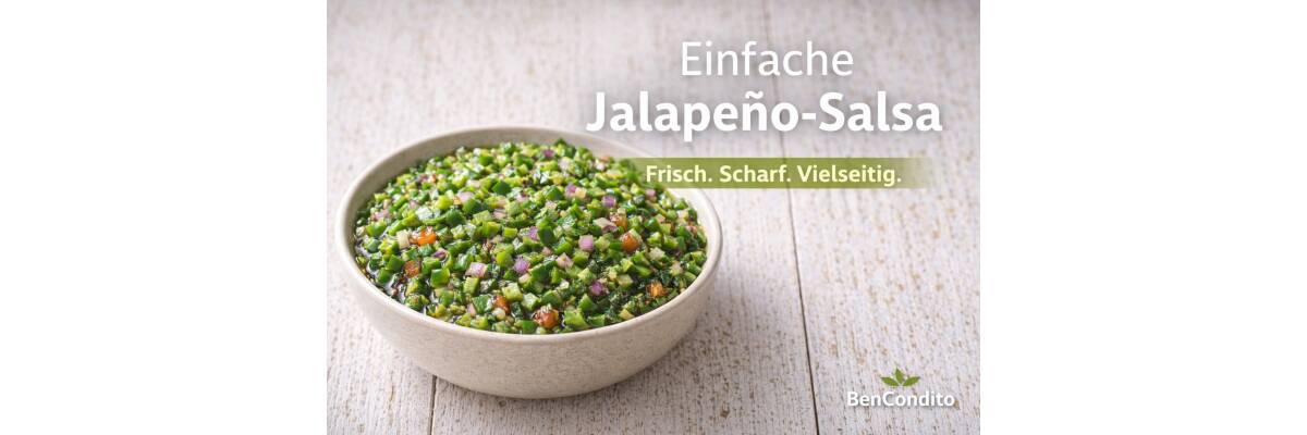 Einfache Jalapeño-Salsa – frisch, scharf &amp; blitzschnell gemacht - Einfache Jalapeño Salsa | Bencondito Rezepte