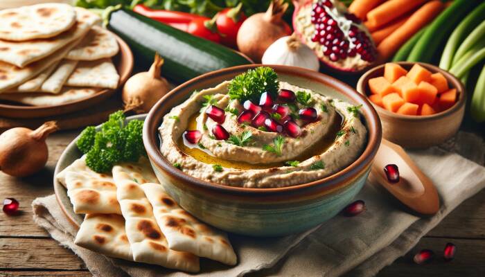 Baba Ganoush: Orientalischer Auberginenaufstrich - Baba Ganoush Rezept | Traditioneller Auberginen-Dip aus dem Nahen Osten