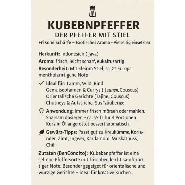 Kubebenpfeffer – Der Pfeffer mit dem Stiel