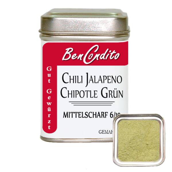 Gr&uuml;ne Jalapeno Chili gemahlen 70 gr. Dose