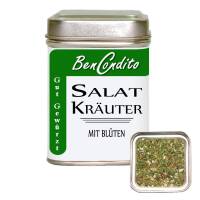 Salatkräuter mit Blüten