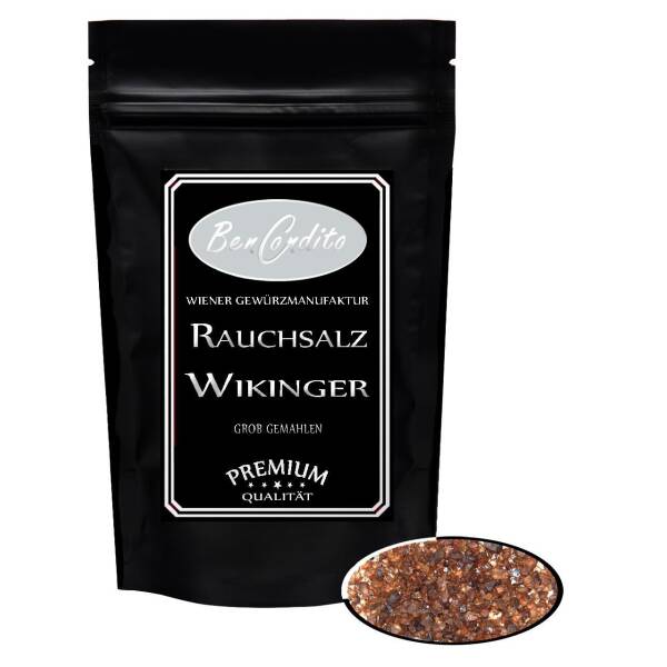 Rauchsalz Wikinger Nachfüllpackung, intensives Raucharoma für Grill und BBQ, Nachfüllpackung von BenCondito
