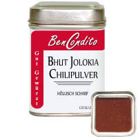 Bhut Jolokia Chili fein gemahlen