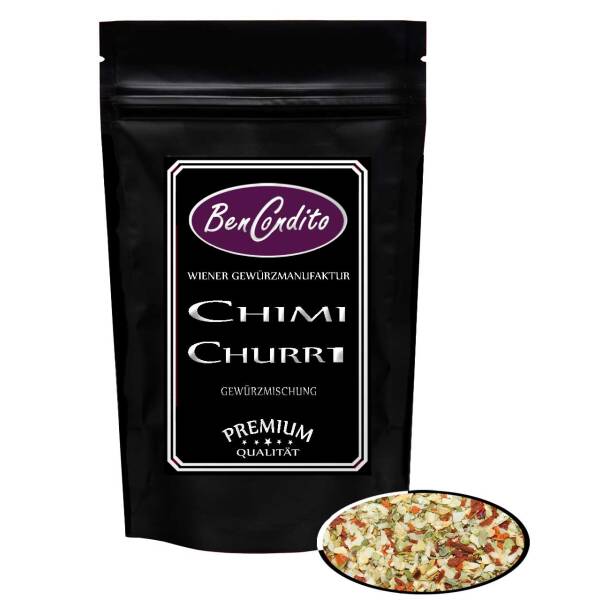 Chimichurri Mischung im blickdichten Nachfüllbeutel, beschriftet