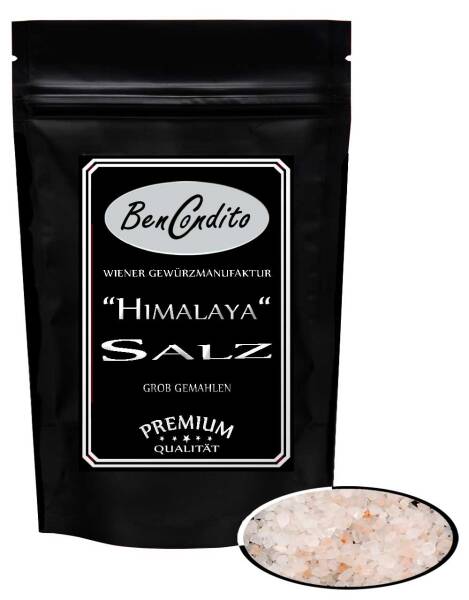 Grob gemahlenes Himalaya Salz Nachfüllung 1 Kg Großpackung