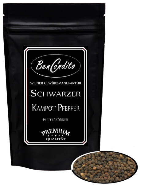 Schwarzer Kampot Pfeffer 1Kg Großpackung