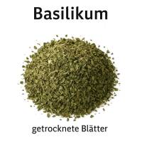 getrocknete Basilikumblätter