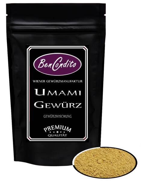 Umami Gewürz in einer Dose – fruchtiges, aromatisches Gewürz für die feine Küche, in wiederverschließbarer Verpackung.