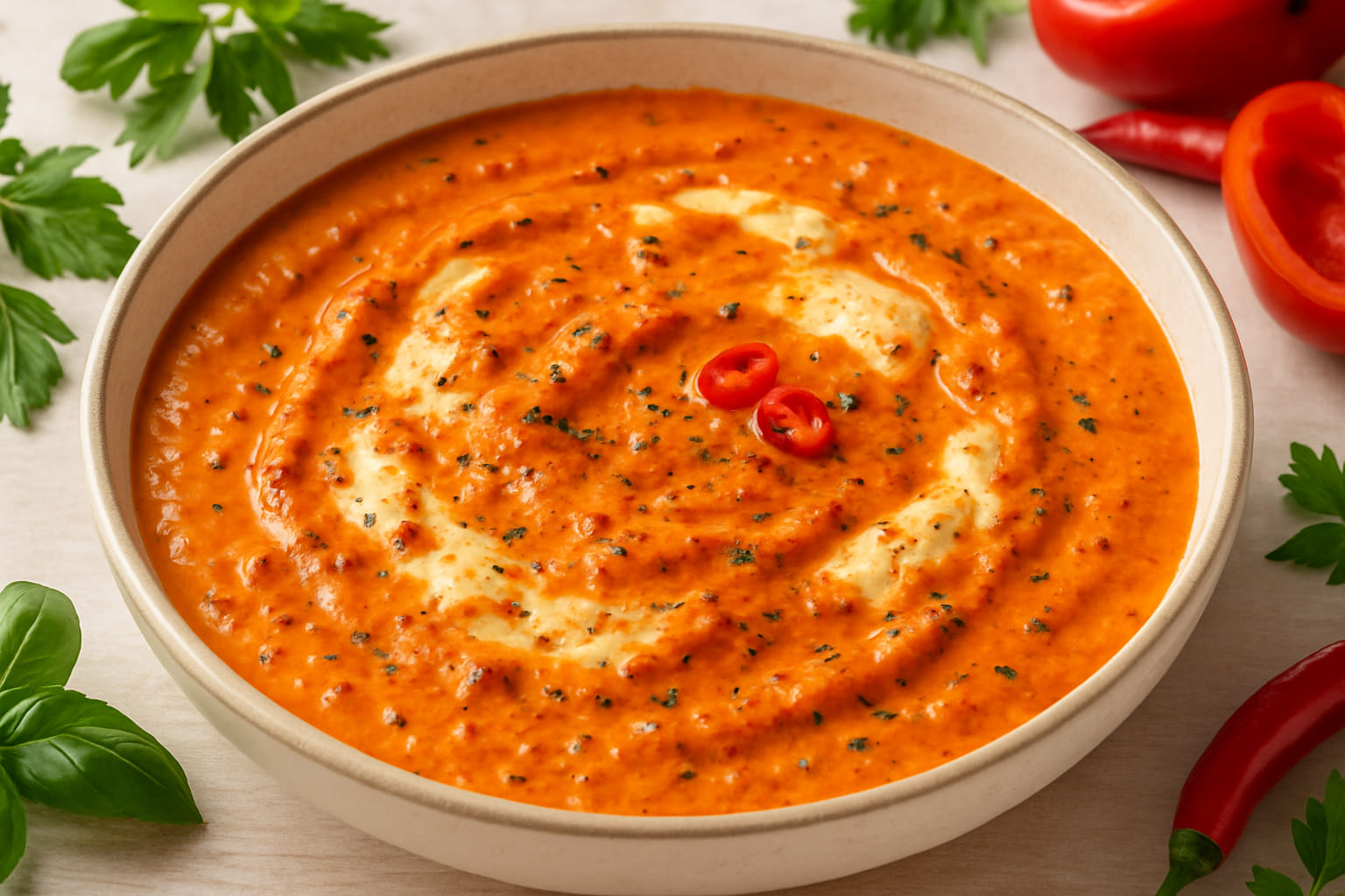 Cremige Arrabiata-Sauce mit Käse