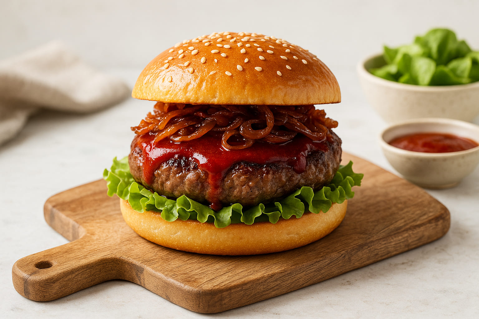 berbere-burger Gourmet-Burger mit Berbere-Gewürz