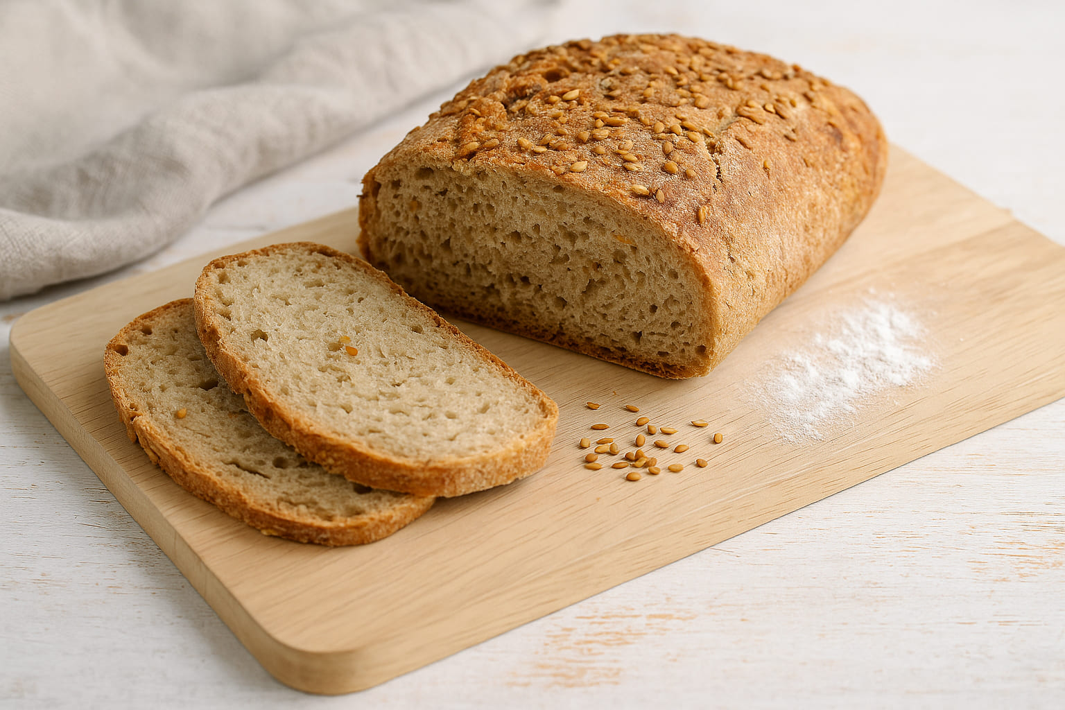bockshornklee-brot Hausgemachtes Brot mit Bockshornklee-Saat