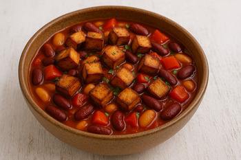 Bohnengulasch mit Räuchertofu