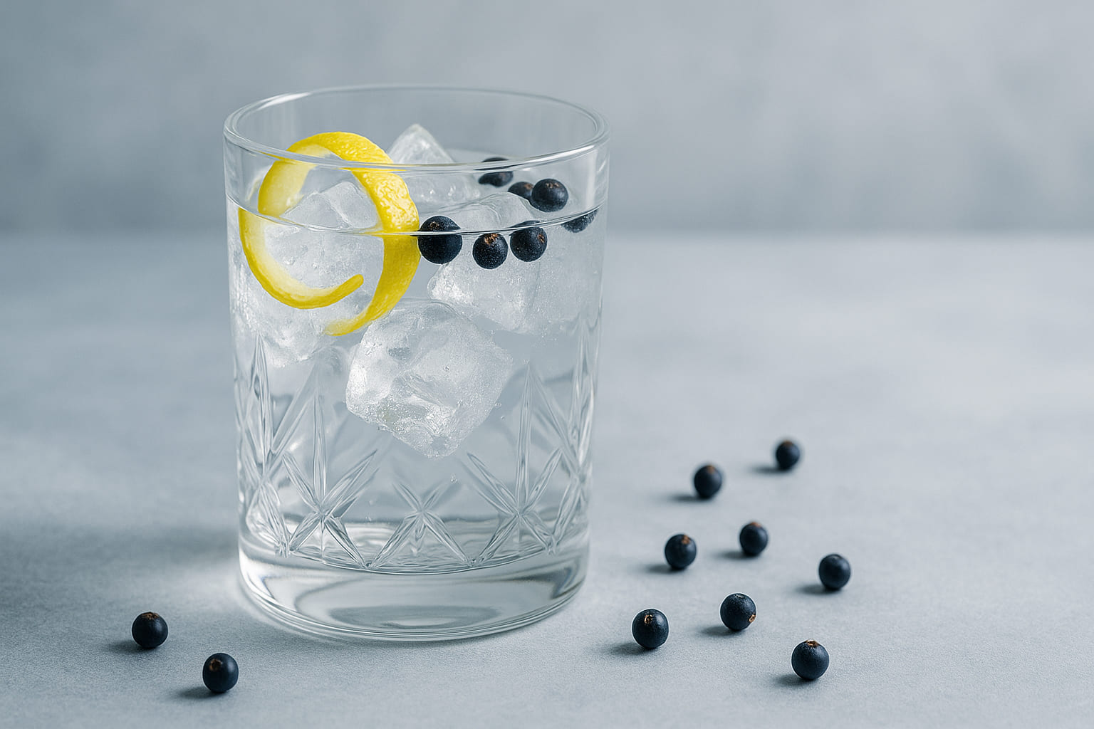 wacholder-gin Gin mit frischen Wacholderbeeren und Kräutern