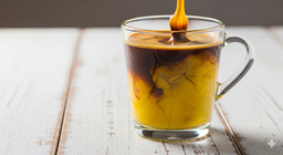 Dirty Golden Milk Goldene Milch mit Espresso