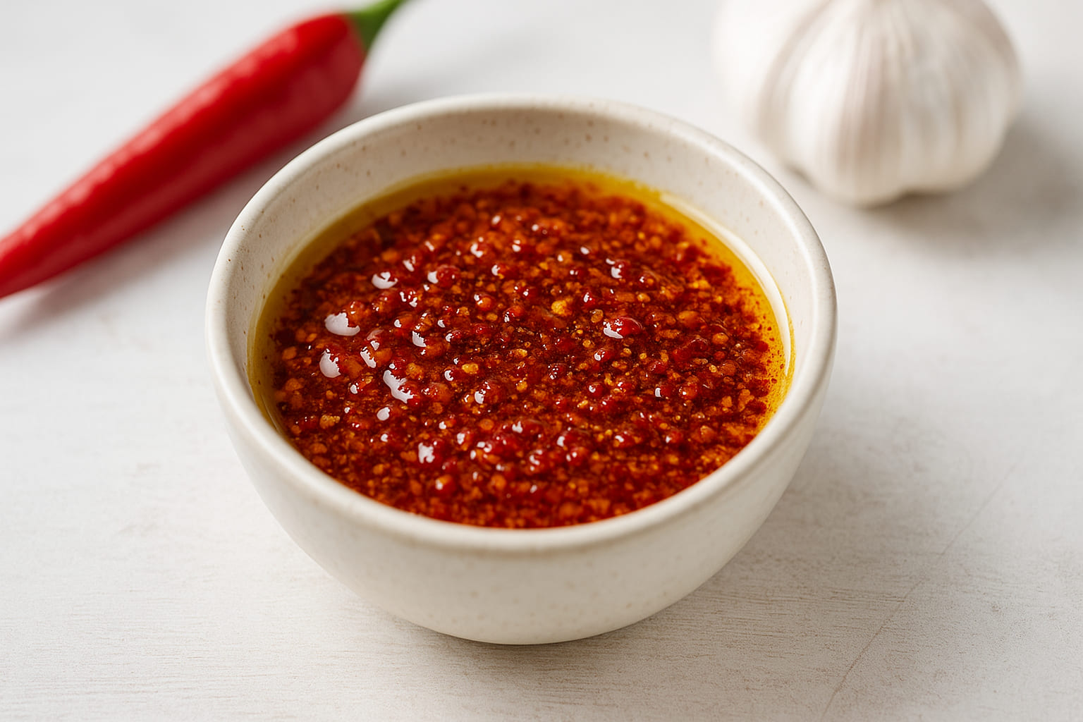 harissa-marinade Harissa Marinade in einer Schale mit Olivenöl