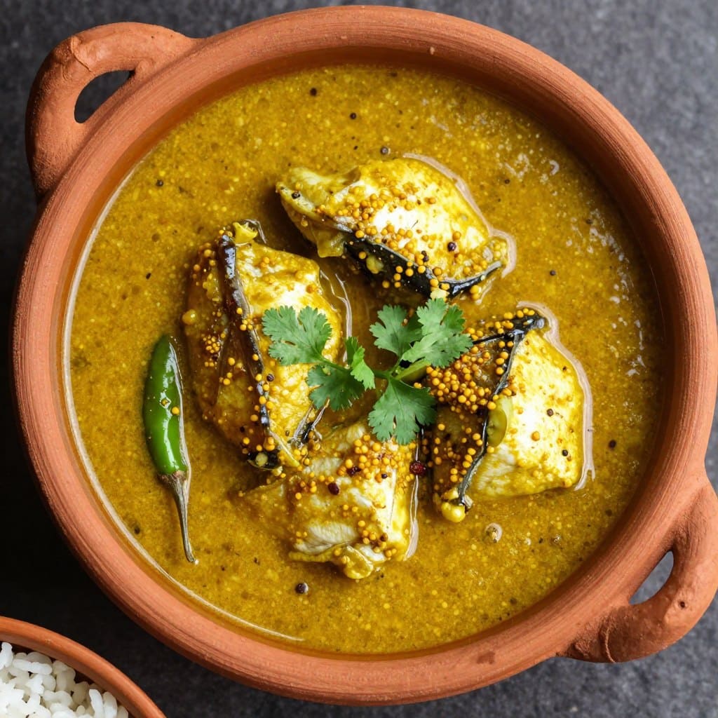 Bengalisches Fischcurry mit Senfsamen und Panch Phoron