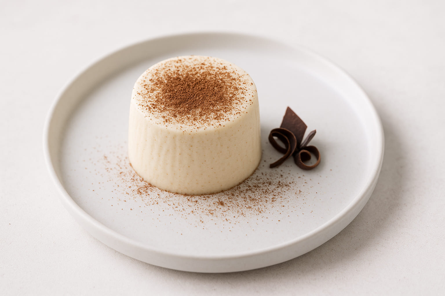 Moderne Dessertkreation mit arabischem Kaffeegewürz