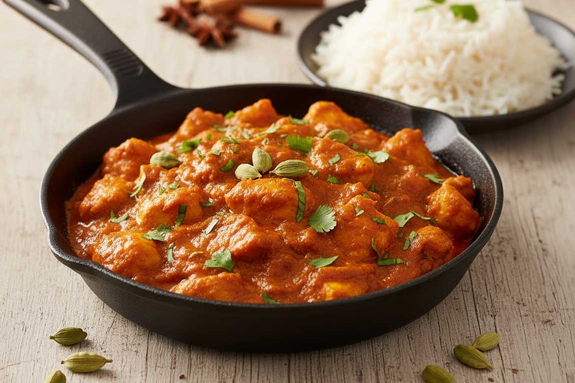 Indisches Curry mit grünem Kardamom