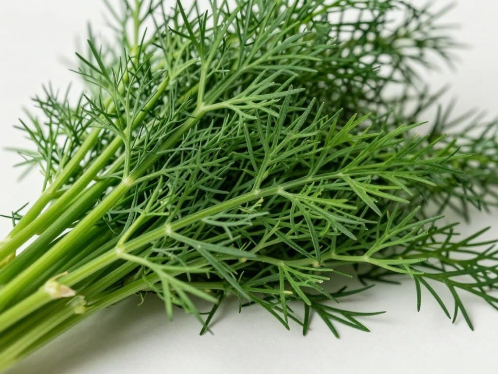 Dill mit feinen, federartigen Blättern