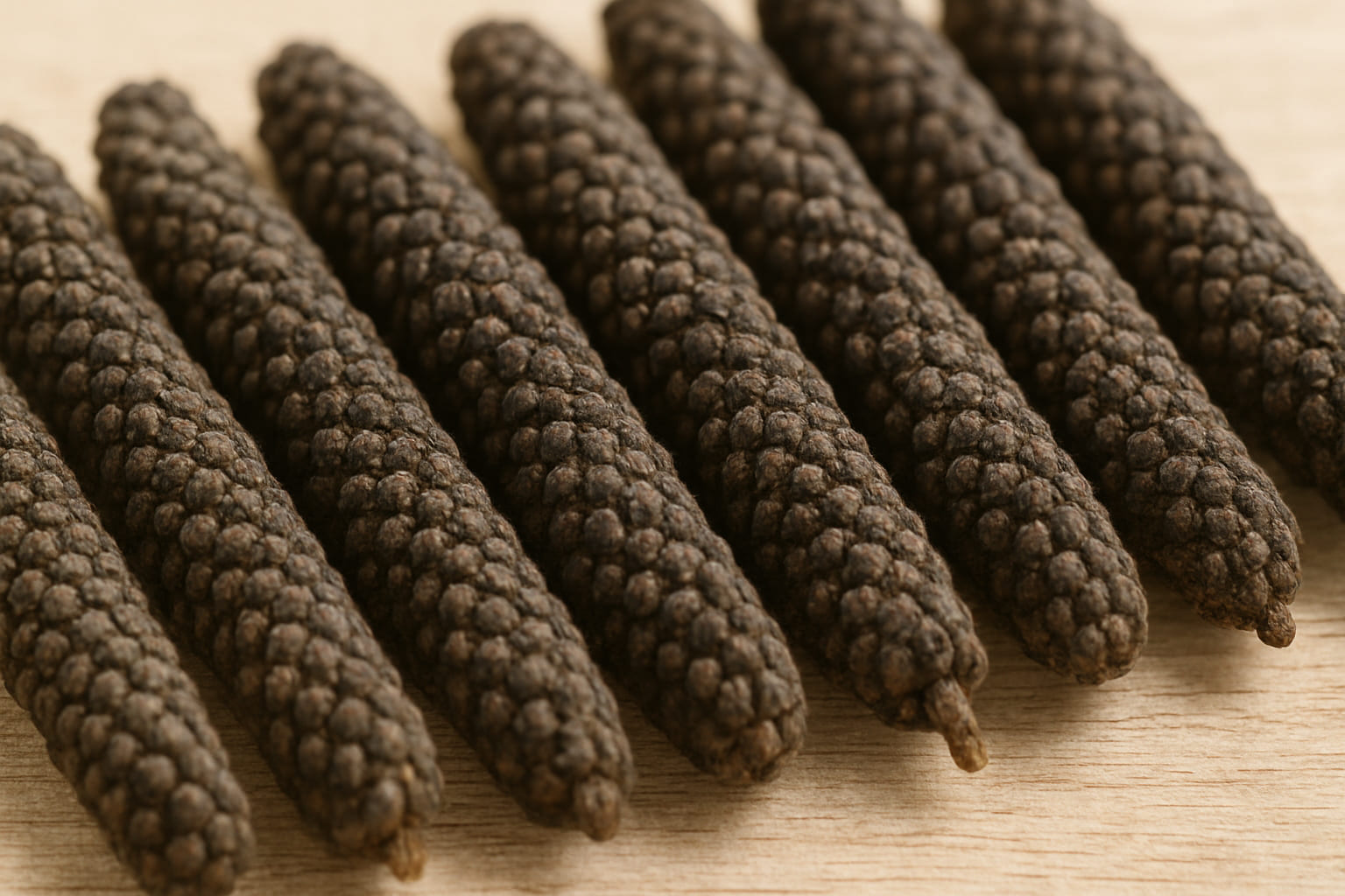 langer-pfeffer-nahe Nahaufnahme von langem Pfeffer