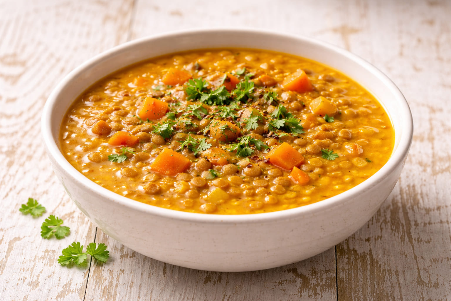 Linsensuppe mit Curry