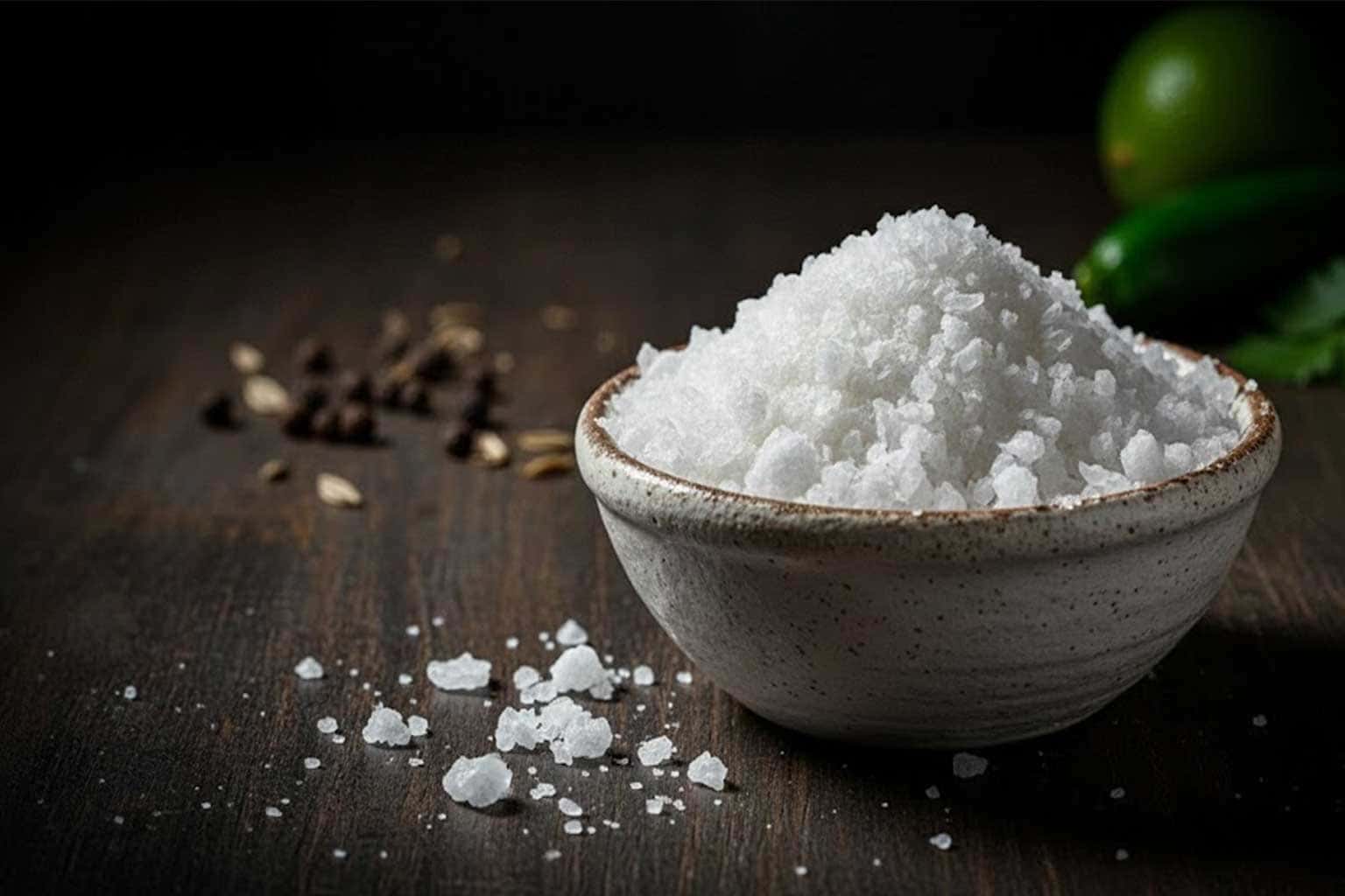 Grobes Meersalz als Basisgewürz für Schweinsbraten