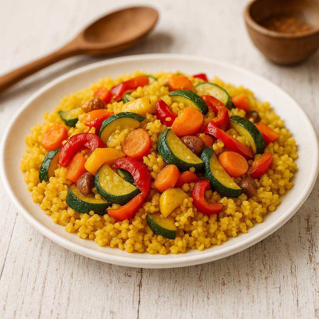 Bunter Gemüse-Couscous mit Ras el Hanout