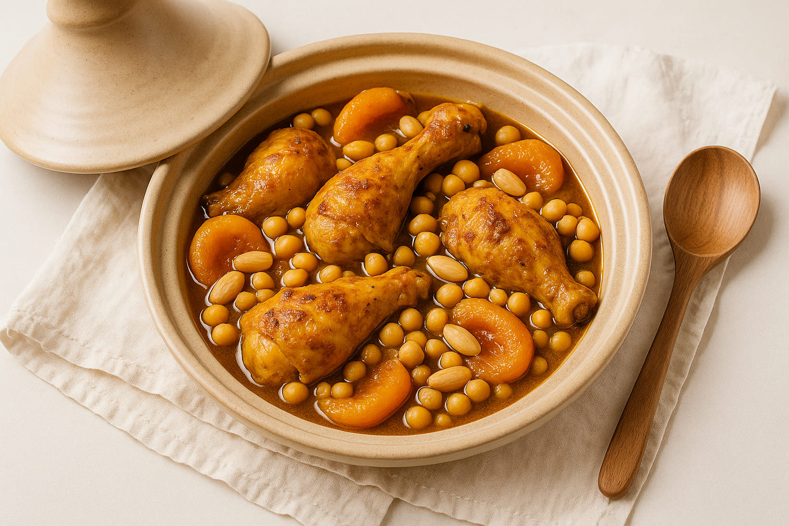 ras-el-hanout-haehnchen-tajine Hähnchen-Tajine mit Ras el Hanout, Aprikosen und Kichererbsen