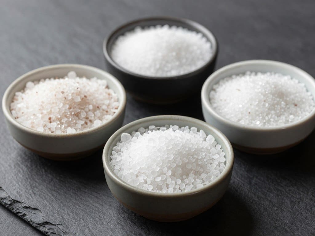 Verschiedene Salzsorten für Gulasch