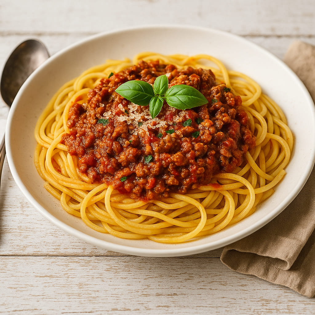 Teller mit Spaghetti Bolognese