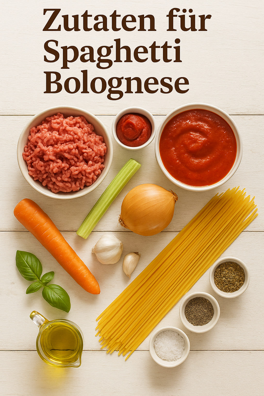 Spaghetti Bolognese Zutaten für Spaghetti Bolognese