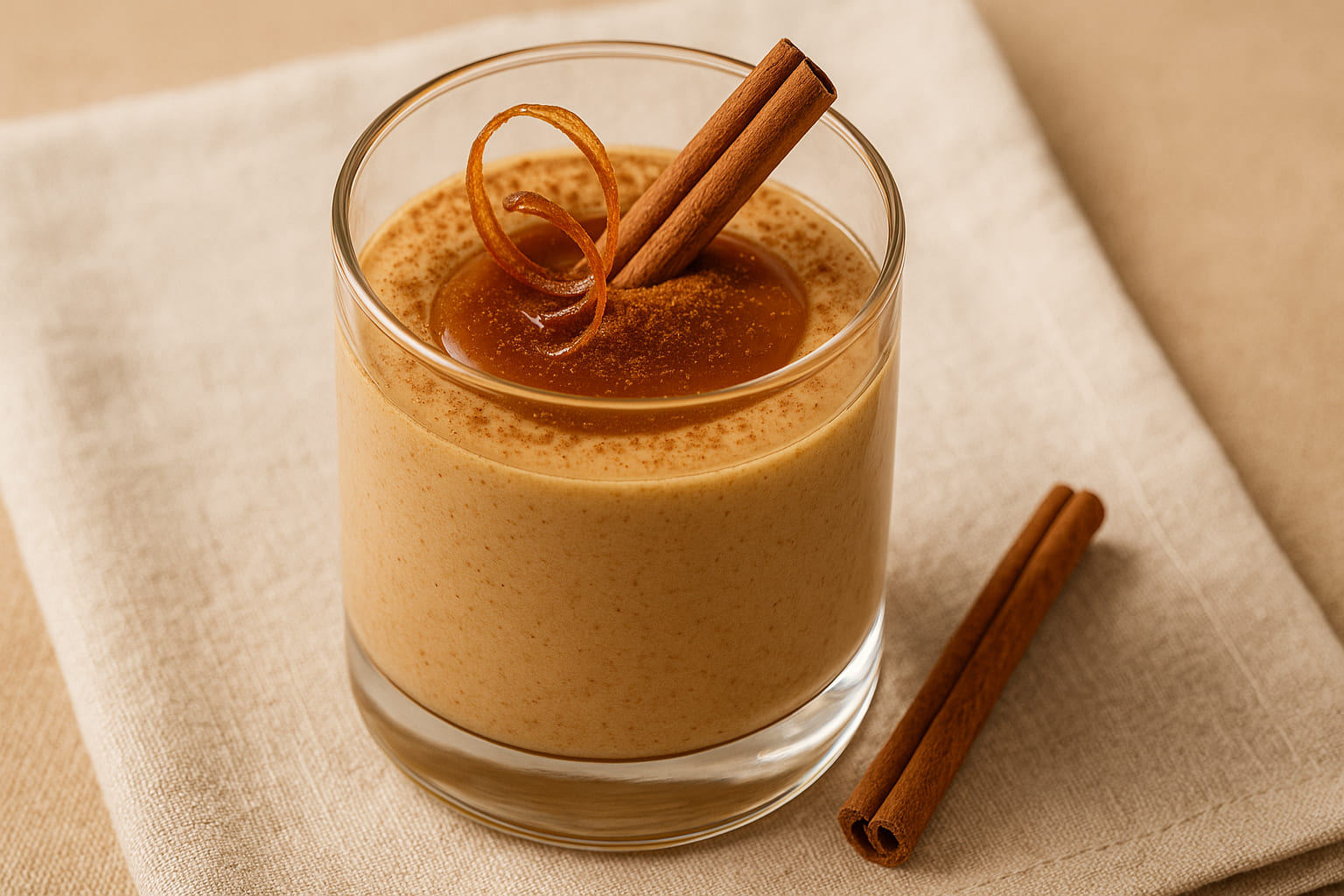 spekulatius-dessert Spekulatius-Mousse mit Zimt und Karamell