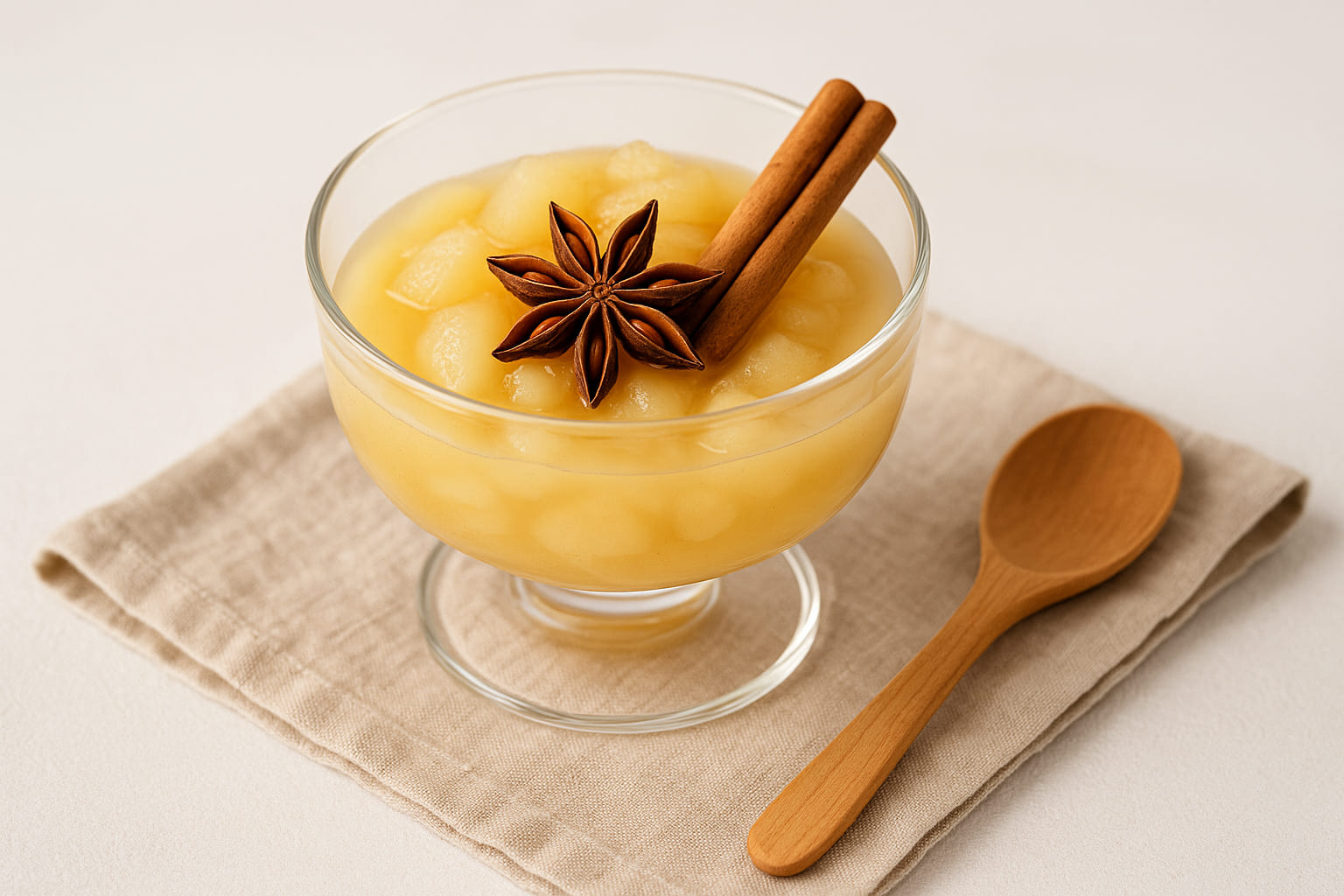 sternanis-dessert Apfelkompott mit Sternanis und Zimtstange
