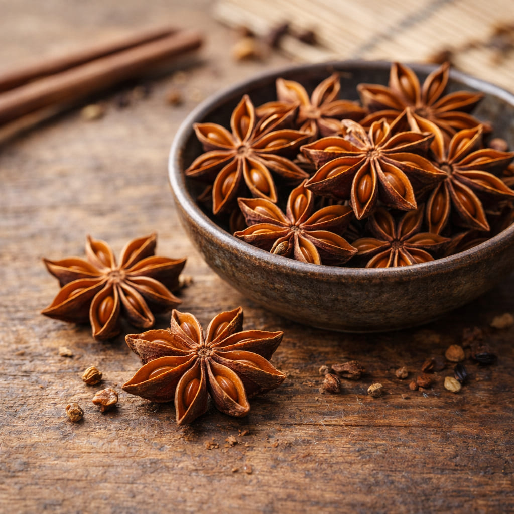 Sternanis für Chinesische fünf Gewürz