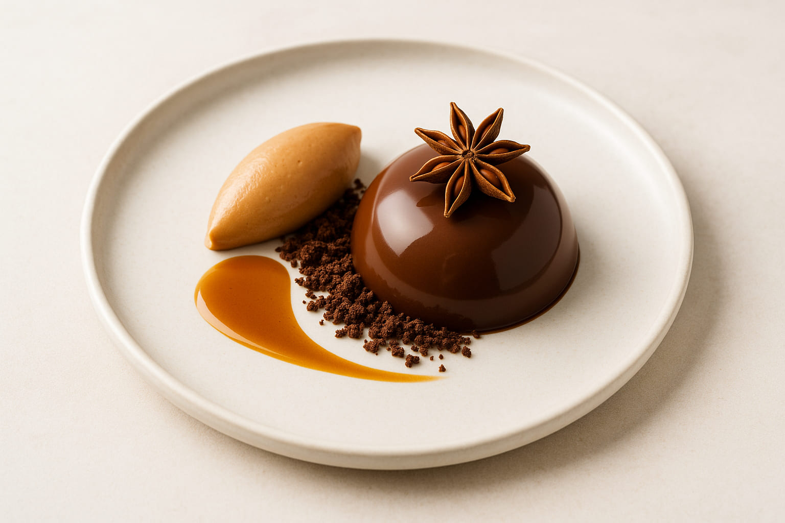 sternanis-trend Moderne Dessertkreation mit Sternanis verfeinert