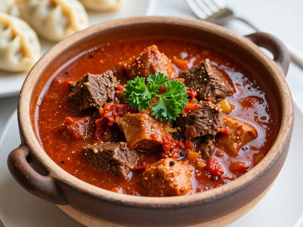 Ungarisches Gulasch mit traditioneller Gewürzmischung