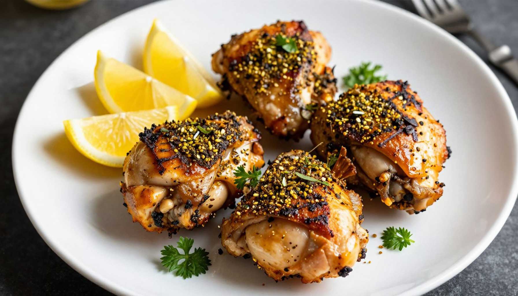 Gegrilltes Hähnchen mit Zatar-Gewürzkruste