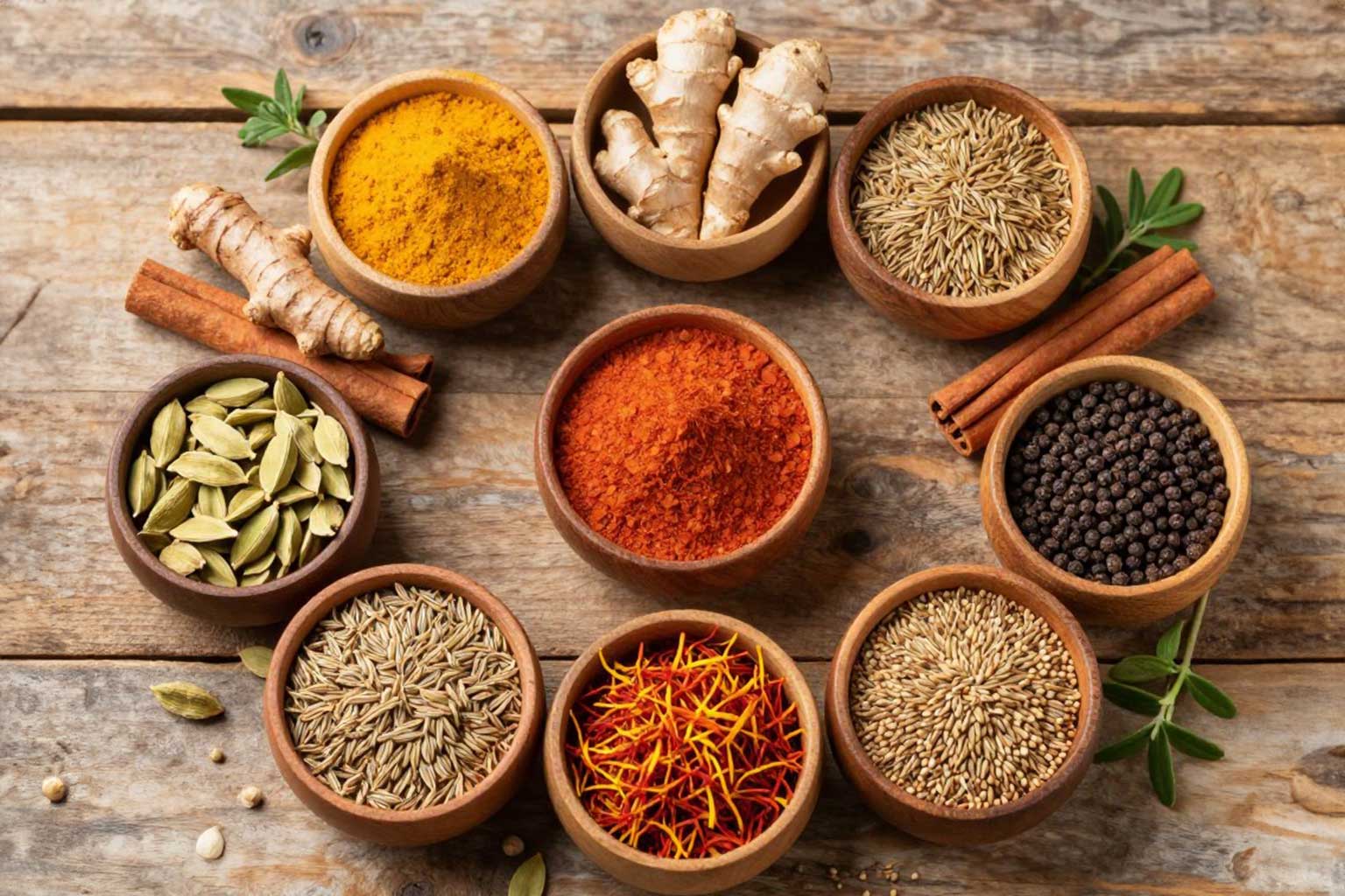 Die 10 wichtigsten Ayurveda Gewürze für die Grundausstattung