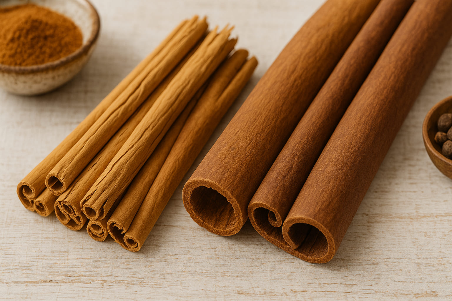 zimt-holzstruktur-vergleich Vergleich der Holzstruktur von Ceylon und Cassia Zimt